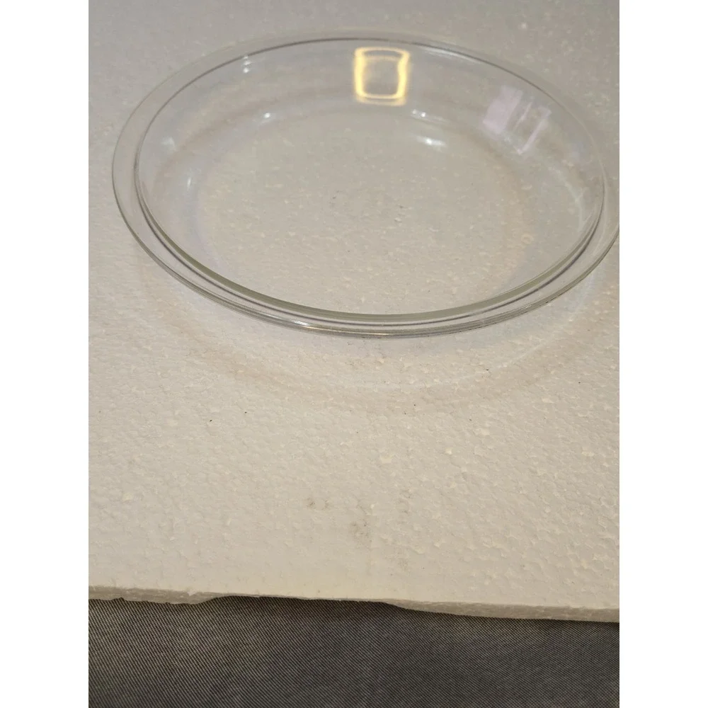 Vintage PYREX 208 8 Inch Deep Round Pie Plate Clear Glass Baking Dish Made in US